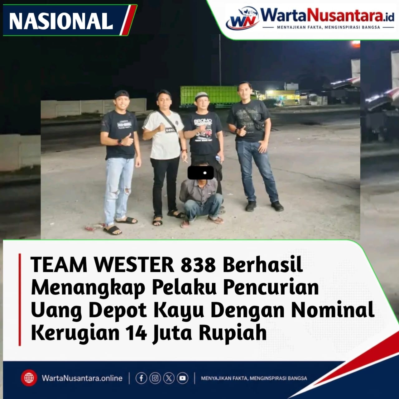 TSK PENCURIAN UANG DEPOT KAYU 2 DI TANGKAP DI BANYU ASIN.