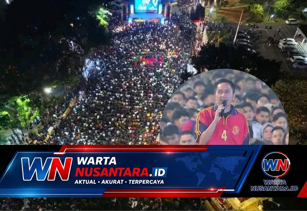 Ribuan Massa Menduduki Rumah Dinas Walikota Palembang, Ikuti NOBAR Sepak bola Piala Dunia FIFA 2026